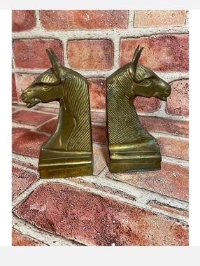 Brass Horse Bookends